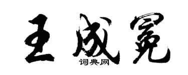 胡问遂王成冕行书个性签名怎么写