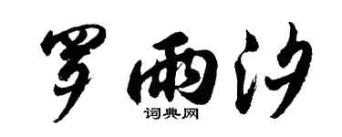 胡问遂罗雨汐行书个性签名怎么写