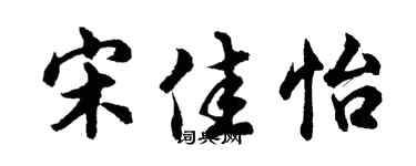 胡问遂宋佳怡行书个性签名怎么写