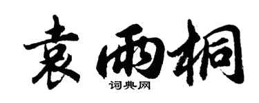 胡问遂袁雨桐行书个性签名怎么写