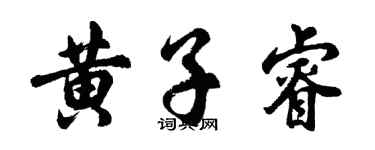 胡问遂黄子睿行书个性签名怎么写