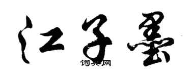 胡问遂江子墨行书个性签名怎么写