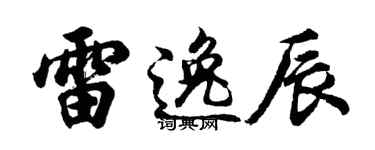 胡问遂雷逸辰行书个性签名怎么写