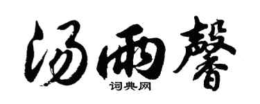 胡问遂汤雨馨行书个性签名怎么写