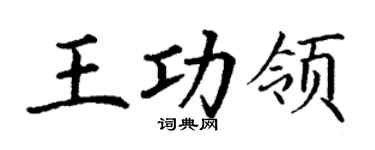 丁谦王功领楷书个性签名怎么写