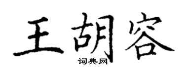 丁谦王胡容楷书个性签名怎么写