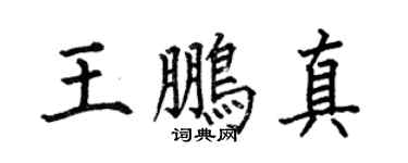 何伯昌王鹏真楷书个性签名怎么写