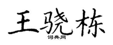 丁谦王骁栋楷书个性签名怎么写