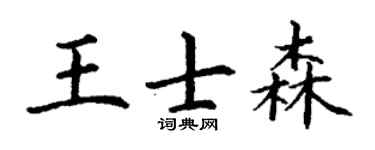 丁谦王士森楷书个性签名怎么写