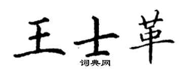 丁谦王士革楷书个性签名怎么写