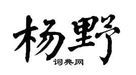 翁闿运杨野楷书个性签名怎么写