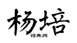 翁闿运杨培楷书个性签名怎么写