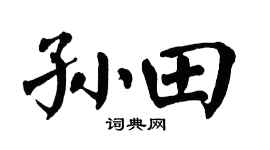 翁闿运孙田楷书个性签名怎么写