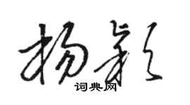 骆恒光杨颖草书个性签名怎么写