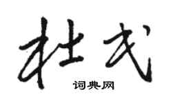 骆恒光杜民草书个性签名怎么写