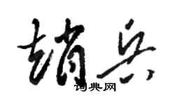 骆恒光赵兵草书个性签名怎么写