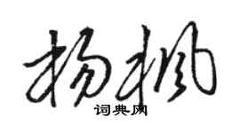 骆恒光杨枫草书个性签名怎么写