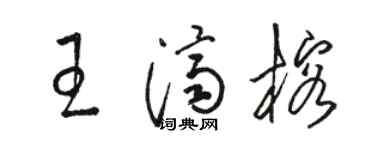 骆恒光王济榕草书个性签名怎么写