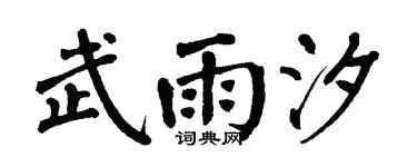 翁闿运武雨汐楷书个性签名怎么写