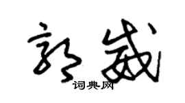 朱锡荣郭威草书个性签名怎么写