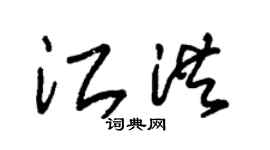 朱锡荣江洪草书个性签名怎么写