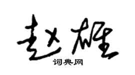 朱锡荣赵雄草书个性签名怎么写