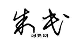 朱锡荣朱民草书个性签名怎么写