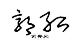 朱锡荣郭红草书个性签名怎么写