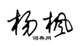 朱锡荣杨枫草书个性签名怎么写