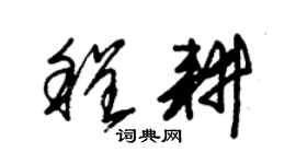 朱锡荣程耕草书个性签名怎么写