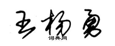 朱锡荣王杨勇草书个性签名怎么写