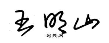 朱锡荣王明山草书个性签名怎么写