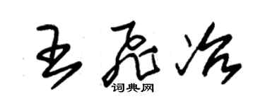 朱锡荣王飞冶草书个性签名怎么写