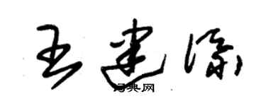 朱锡荣王建添草书个性签名怎么写