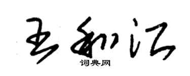 朱锡荣王和江草书个性签名怎么写