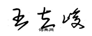 朱锡荣王立峻草书个性签名怎么写