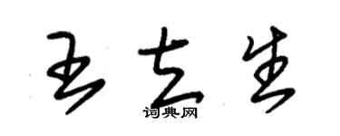 朱锡荣王立生草书个性签名怎么写