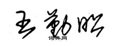 朱锡荣王勤昭草书个性签名怎么写