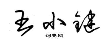 朱锡荣王小键草书个性签名怎么写