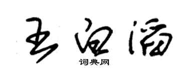 朱锡荣王白滔草书个性签名怎么写