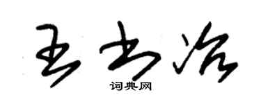 朱锡荣王书冶草书个性签名怎么写