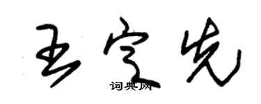 朱锡荣王定先草书个性签名怎么写