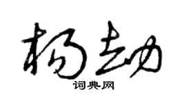 曾庆福杨劫草书个性签名怎么写