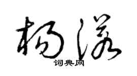 曾庆福杨诺草书个性签名怎么写