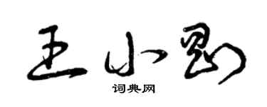 曾庆福王小刚草书个性签名怎么写