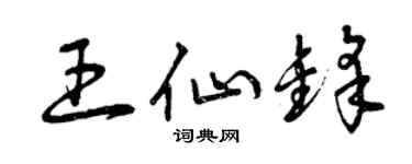 曾庆福王仙锋草书个性签名怎么写