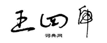 曾庆福王四虎草书个性签名怎么写