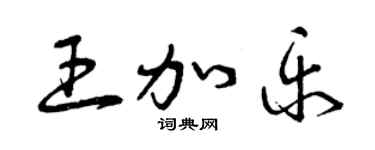 曾庆福王加乐草书个性签名怎么写