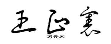 曾庆福王正宪草书个性签名怎么写