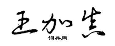 曾庆福王加真草书个性签名怎么写